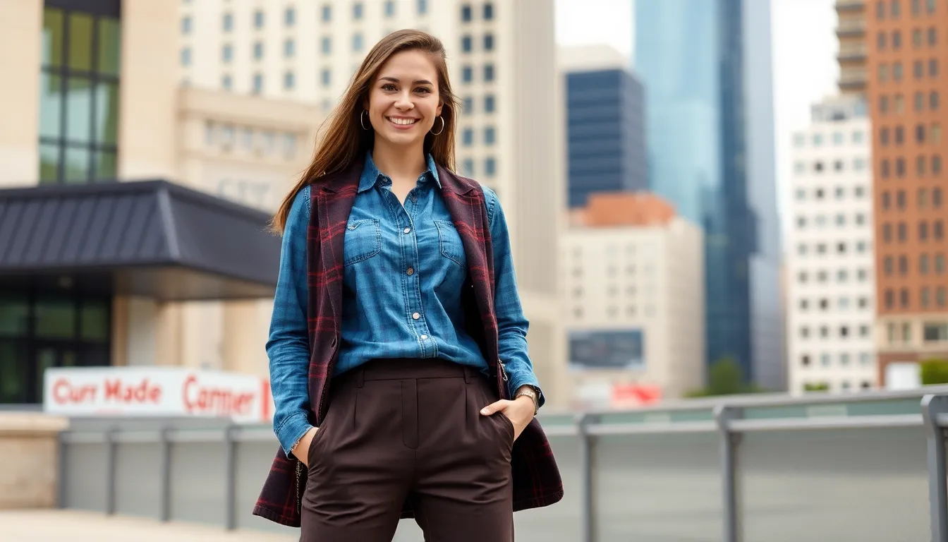 25 Stylish Denim Button Up Shirt Outfit Ideas for Every Occasion (2025 Guide) 9