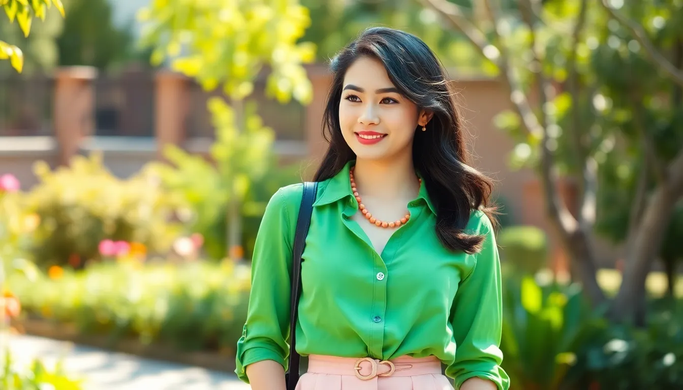 25 Stunning Green Shirt Outfits for Women: From Casual to Chic Styling Ideas 17