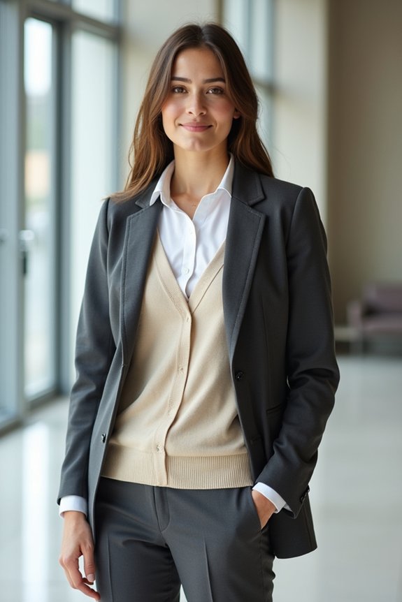 cardigan flexibility blazer formality