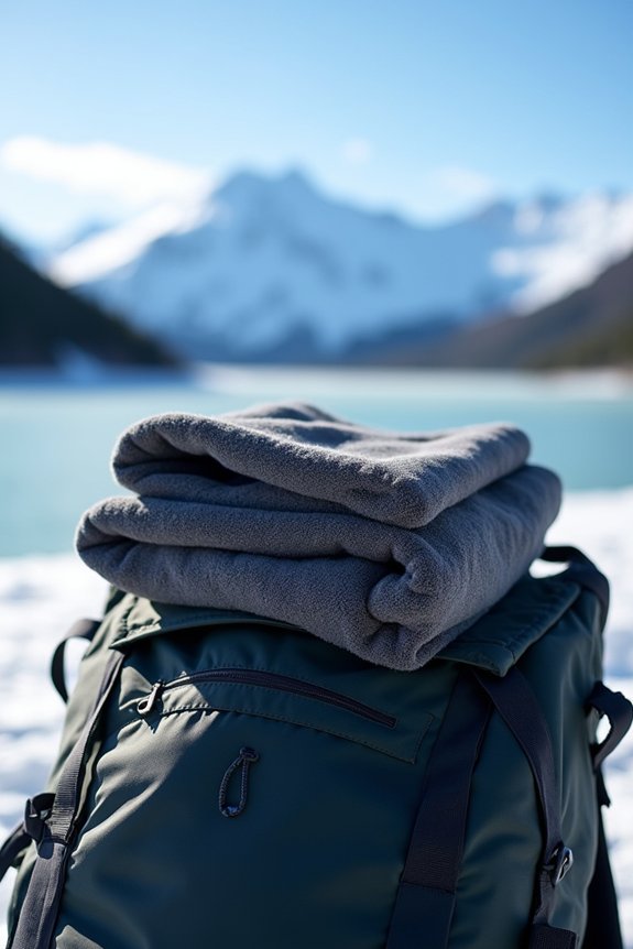 compact fast drying mid layer fleece