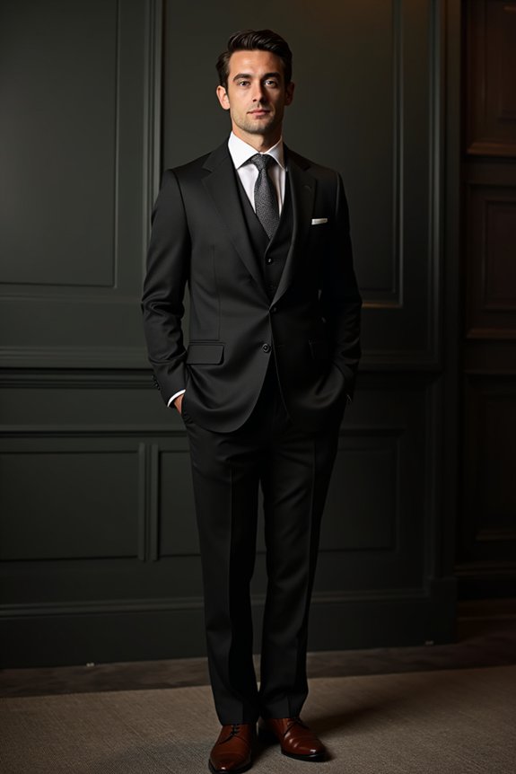 dark muted respectful men s attire