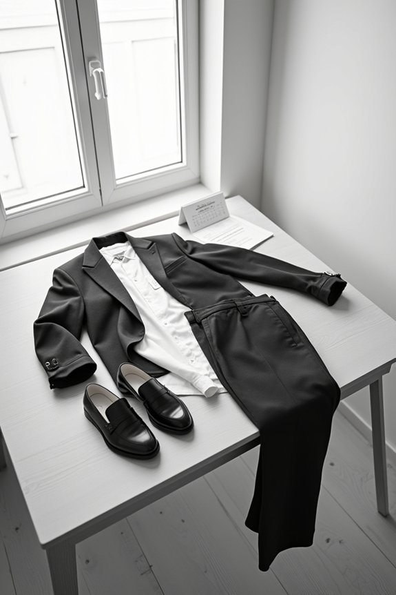 lay out interview outfit early