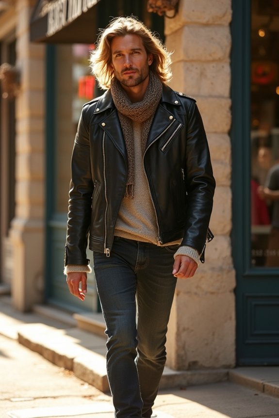 leather jacket for year round versatility