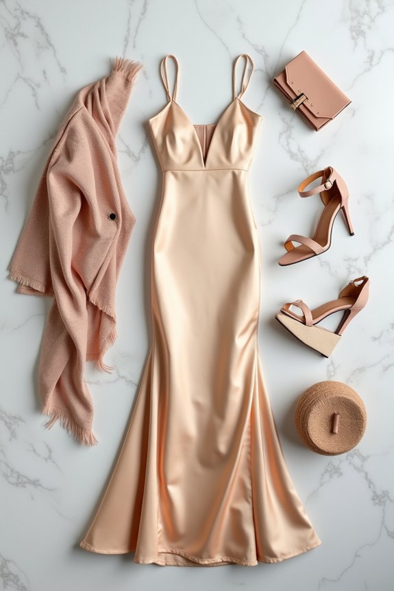 silk open back evening dress