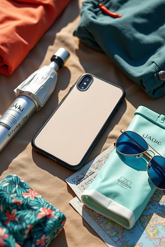 waterproof case and compact umbrella