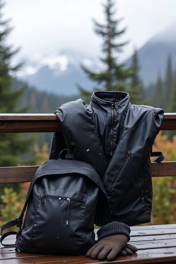 waterproof jacket with layers in september